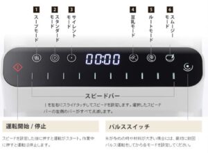 ダネッツブレンダー操作パネル